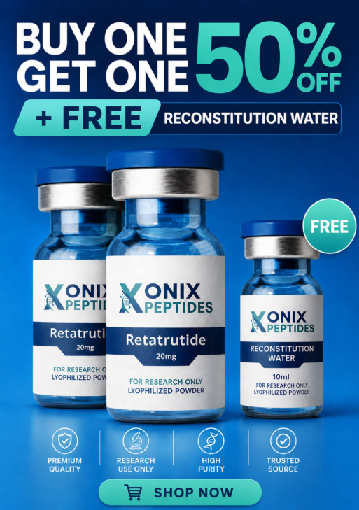 Retatrutide 20mg Bundle-Buy one get one 50% off + Free Bacteriostatic Water